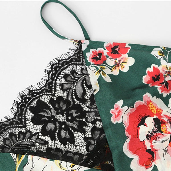 Pyjama dentelle satin