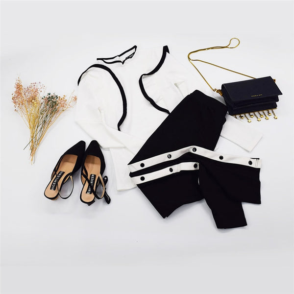 Top élégant Volants