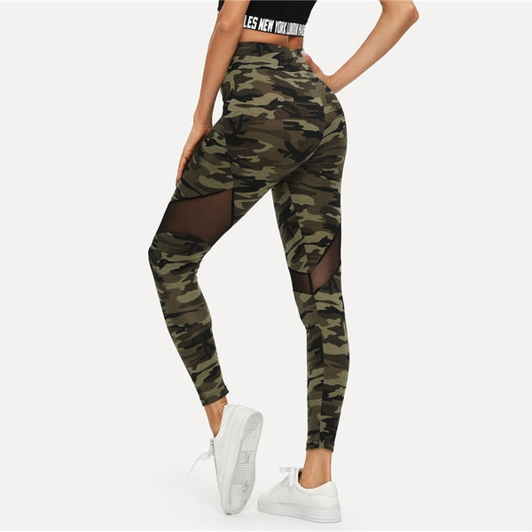 Legging Sport Patchwork army