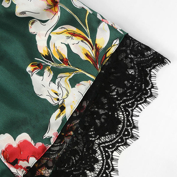 Pyjama dentelle satin