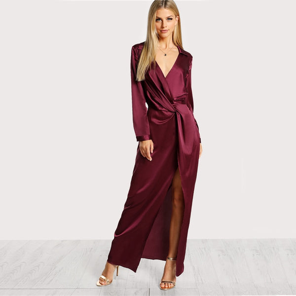 Robe  Satin Torsadé