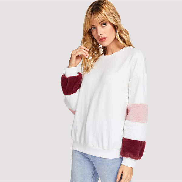 Sweat empiècement polaire