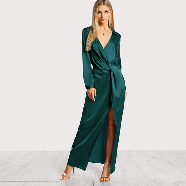 Robe  Satin Torsadé