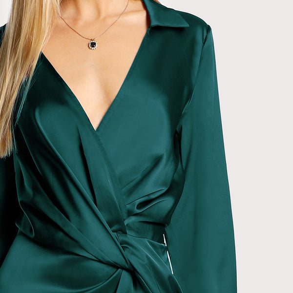 Robe  Satin Torsadé