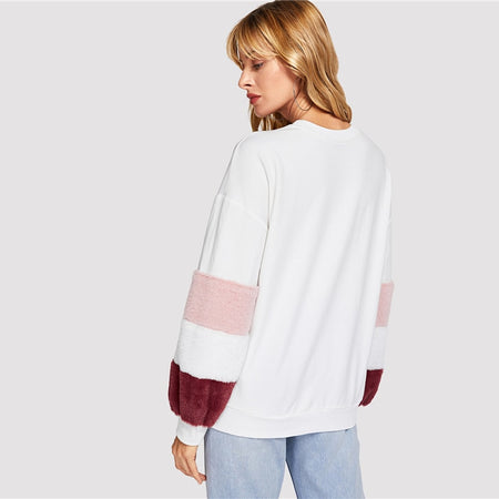 Sweat empiècement polaire